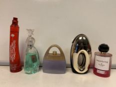 5 X PERFUMES/AFTERSHAVES 80-100% FULL INCLUDING KATE SPADE, ANNA SUI ETC (1153/1)