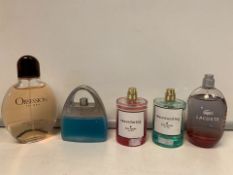 5 X PERFUMES/AFTERSHAVES 80-100% FULL INCLUDING KATE SPADE, ANNA SUI, CALVIN KLEIN ETC (1128/1)