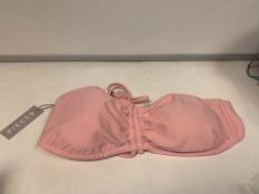 10 X BRAND NEW INDIVIDUALLY PACKAGED PIECES PCNIA CANDY PINK BIKINI BANDEAU TOPS IN VARIOUS SIZES (