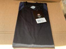 20 X BRAND NEW DICKIES NAVY/BLACK TWO TONE T SHIRTS SIZE SMALL (1222/1)