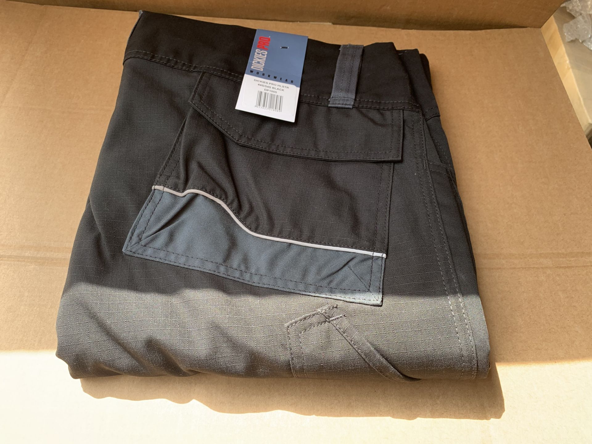 2 X BRAND NEW DICKIES PRO HOLSTER TROUSERS BLACK IN VARIOUS SIZES (1215/1)