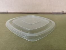 10 X PACKS OF 500 BRAND NEW LIDS FOR M500L MICROWAVEABLE TRAYS 136 X 136 X 6MM (45/1)