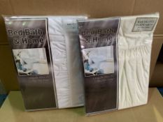 20 X BRAND NEW BED BATH AND HOME KING SIZE BASE VALANCE SHEETS 80 X 200 (COLOURS MAY VARY) (795/1)