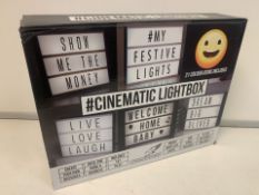 12 X NEW BOXED FALCON LARGE CINEMATIC LIGHTBOXES. INCLUDES: 147 TILES, BRIGHT WHITE LEDS, 21