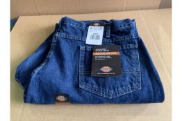 5 X BRAND NEW DICKIES 5 POCKET WORK JEAN REGULAR FIT STRAIGHT LEG SIZE 48 X 32 (726/1)