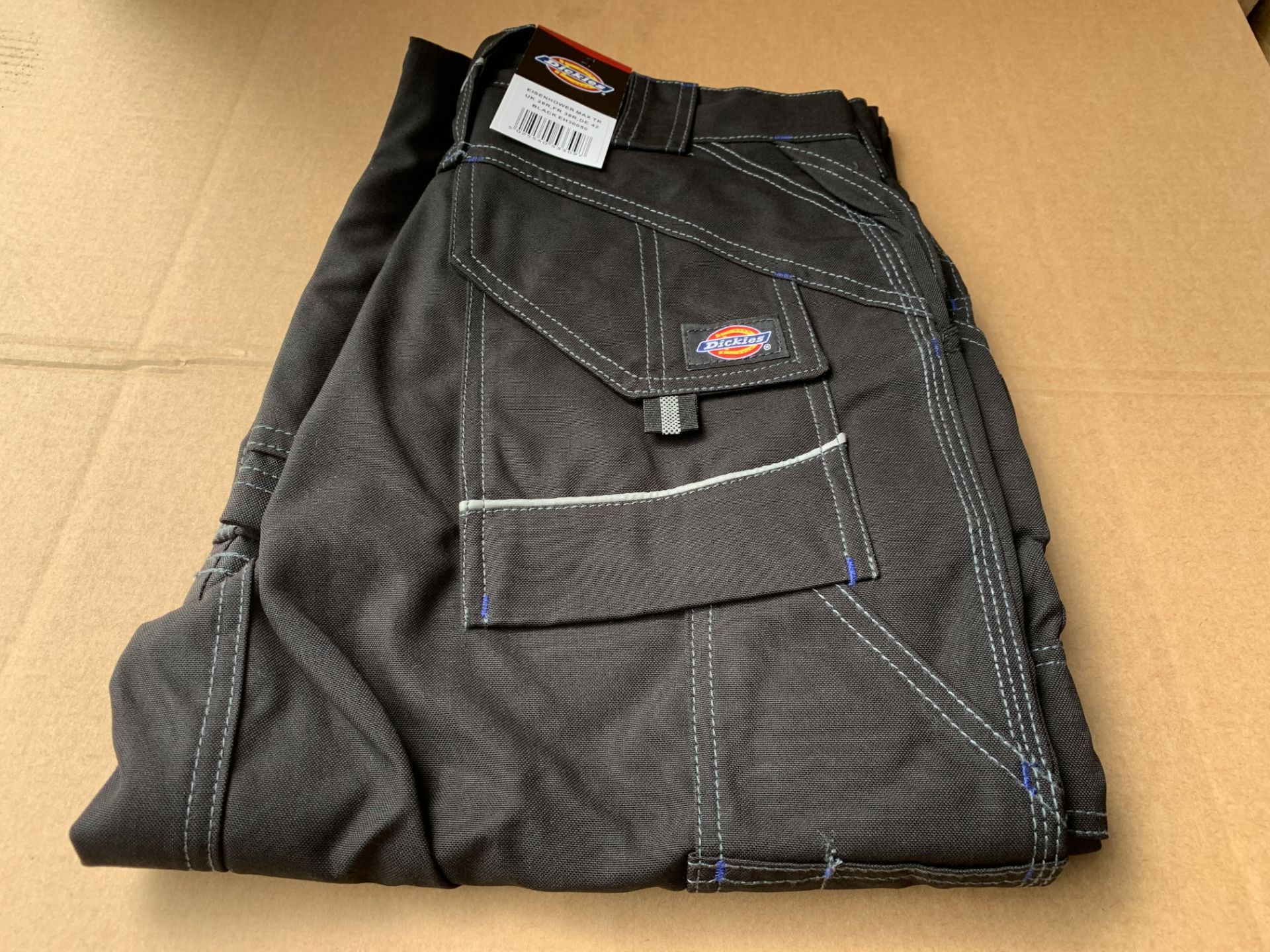 7 X BRAND NEW DICKIES EISENHOWER MAX TROUSERS BLACK SIZE 28R (1165/1)