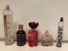 5 X PERFUMES/AFTERSHAVES 80-100% FULL INCLUDING DKNY,, TED BAKER ETC (1154/1)