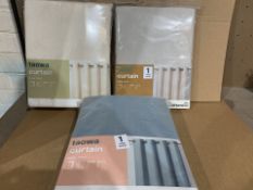 16 X VARIOUS BRAND NEW INDIVUAL CURTAINS IN VARIOUS STYLES AND SIZES (357/1)