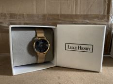 5 X BRAND NEW LUKE HENRY BROWN STRAPPED 32MM WATCH RRP £99 EACH (1465/1)