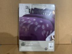 8 X BRAND NEW FEATHER PURPLE DOUBLE DUVET SETS