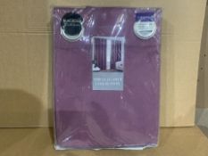 8 X NEW PACKAGED PAIRS OF THE ELEGANCE COLLECTION MELISSA PURPLE BLACKOUT CURTAINS SIZE: 90 X 90