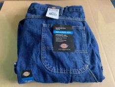 6 X BRAND NEW DICKIES RELAXED FIT STRAIGHT LEG CARPENTER JEANS SIZE 58 X 32 (717/1)