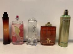 5 X PERFUMES/AFTERSHAVES 80-100% FULL INCLUDING CALVIN KLEIN, ARMANI CODE, ELIZABETH ARDEN ETC (