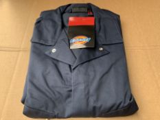 2 X BRAND NEW DICKIES DELUXE COVERALLS NAVY BLUE SIZE MEDIUM (1209/1)