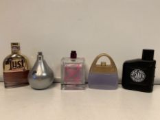 5 X PERFUMES/AFTERSHAVES 80-100% FULL INCLUDING CAVALLI, ANNA SUI, REPLAY ETC (1126/1)