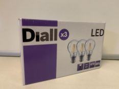 32 X BRAND NEW PACKS OF 3 DIALL LED B22 4W (40W) LIGHT BULBS (1500/1)
