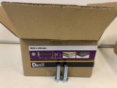 20 X NEW SEALED 4KG BOXES OF DIALL M10x40MM HEX BOLTS (1724/1)