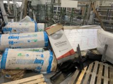 LARGE QUANTITY OF KNAUF INSULATION ROLLS, EASY TRIP VENTILATION PACK ETC