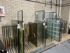 32 VARIOUS DOUBLE GLAZED GLASS PANES
