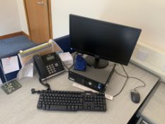DELL PC WITH PHILLIPS MONITOR, DELL KEYBOARD AND MOUSE AND YEOLINK PHONE