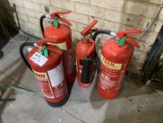 4 X FIRE EXTINGUISHERS FOAM AND CO2