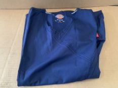 7 X BRAND NEW DICKIES MEDICAL NAVY MEDICAL UNIFORM TOPS SIZE MEDIUM