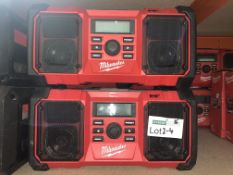 Milwaukee M18 DAB Jobsite Radio JSRDAB-0. Note: Unchecked item