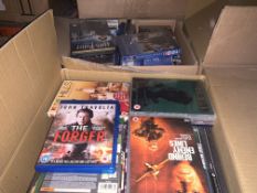 APPROX 270 VARIOUS DVDS IN 4 BOXES
