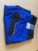 9 X BRAND NEW DICKIES PRO ROYAL BLUE/BLACK SHORTS SIZE 56/40/50