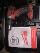 Milwaukee Cordless Combi Drill Brushed M18BPDN-402C 18V BARE. COMES WITH CARRY CASE. UNCHECKED ITEM