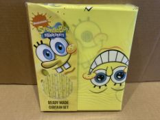 12 X BRAND NEW NICKELODEON SPONGEBOB SQUAREPANTS READY MADE CURTAIN SETS 168 X 137CM