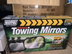 10 X BRAND NEW MAYPOLE PAIR OF EXTENSION TOWING MIRRORS