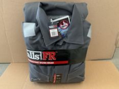 5 X BRAND NEW WALLS FLAME RESISTANT CONTRACTOR COVERALLS GREY 42 X 32 RRP £256 EACH