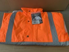 10 X BRAND NEW DICKIES HIGH VIZ TWO TONE ORANGE/NAVY PILOT JACKETS SIZE XXL