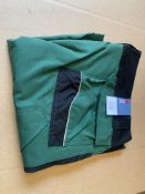 5 X BRAND NEW DICKIES PRO GREEN/BLACK SHORTS SIZE 64/48/58