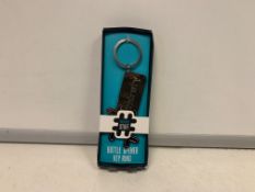 216 X NEW PACKAGED HASTTAG STUFF BOTTLE OPENER KEY RINGS