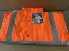 10 X BRAND NEW DICKIES HIGH VIZ TWO TONE ORANGE/NAVY PILOT JACKETS SIZE XL