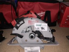 MILWAUKEE 18V 66MM CIRCULAR SAW. COMES WITH CHARGER & CARRY CASE. UNCHECKED ITEM