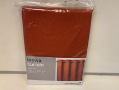 16 X NEW PACKAGED GOODHOME TAOWA ORANGE RUST BLACKOUT CURTAINS SIZE: 117(L)X137(H)CM
