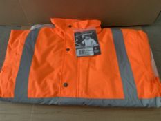 10 X BRAND NEW DICKIES HIGH VIZ TWO TONE ORANGE/NAVY PILOT JACKETS SIZE XXXL