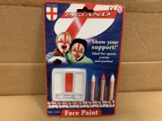 160 X BRAND NEW ENGLAND SHOW YOUR SUPPORT FACE PAINTING KITS