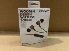 12 X BRAND NEW ITEMPO WOODEN DESIGN EARPHONES