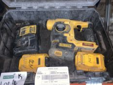 DEWALT XR 18V SDS PLUS DCH253M2 DRILL COMES COMPLETE WITH 2 X BATTERIES, CHARGER & CARRY CASE.