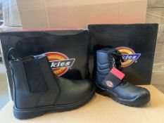 7 X BRAND NEW DICKIES BOOTS IN VARIOUS STYLES AND SIZES