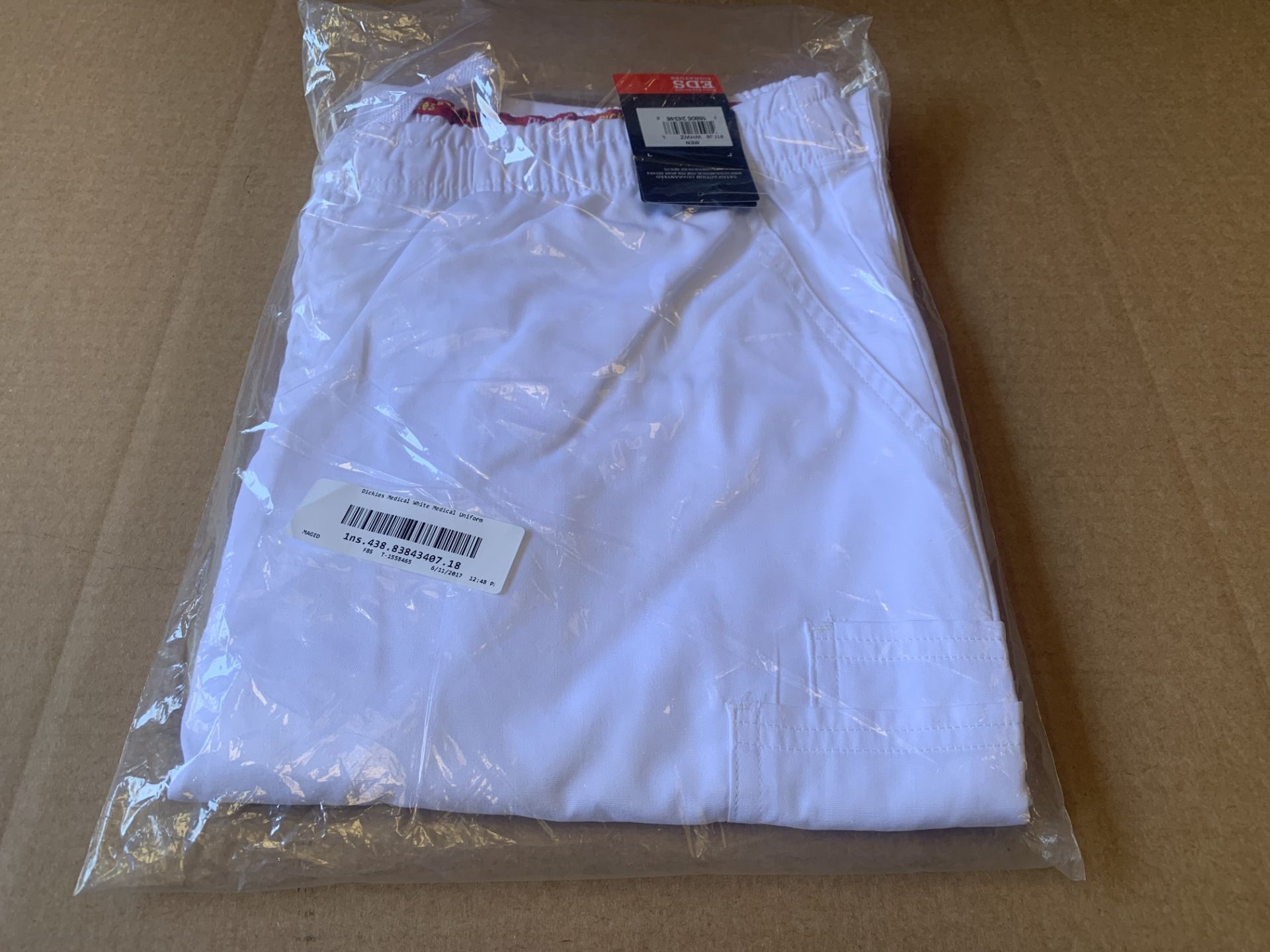 7 X BRAND NEW DICKIES MEDICAL WHITE MEDICAL UNIFORM TROUSERS SIZE L