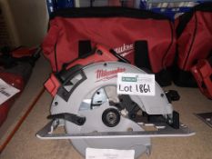 MILWAUKEE 18V 66MM CIRCULAR SAW. COMES WITH CHARGER & CARRY CASE. UNCHECKED ITEM