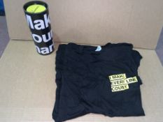 25 X BRAND NEW BLOOMBERG MAKE YOUR MARK T SHIRTS IN A TUBE