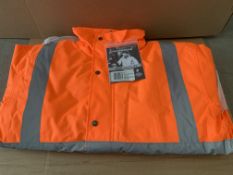 10 X BRAND NEW DICKIES HIGH VIZ TWO TONE ORANGE/NAVY PILOT JACKETS SIZE XXL