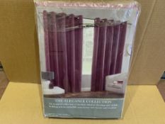 8 X BRAND NEW THE ELEGANCE COLLECTION BASKETWEAVE LILAC CURTAINS 90 X 72
