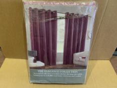 8 X BRAND NEW THE ELEGANCE COLLECTION BASKETWEAVE LILAC CURTAINS 90 X 72